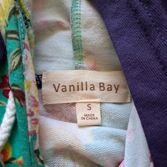 Vanilla Bay Floral Mini Dress with Hood - Teal and Purple - Picture 10 of 13